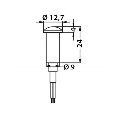 Luce di cortesia led bianco 12V ad incasso (13.183.15)